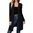 thumbnail image 1 of Plebaso Womens Long Cardigan Casual Open Front Long Sleeve Loose Lightweight Jacket Outwear with Pockets, 1 of 7
