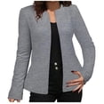 thumbnail image 1 of Plebaso Womens Long Sleeve Cardigan Open Front Casual Jackets Solid Color Dressy Outerwear for Women, 1 of 5