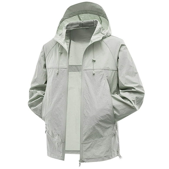 Plebaso Womens Mens Lightweight Hiking Jackets with Zipper Pockets UPF 50+ Sun Protection Outdoor Tops
