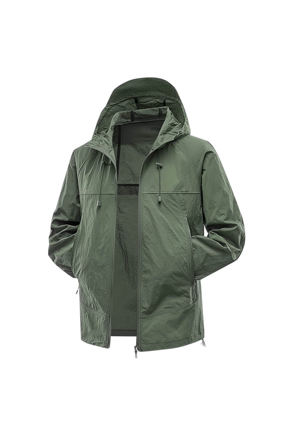 Womens Mens Lightweight Hiking Jackets with Zipper Pockets UPF 50+ Sun Protection Outdoor Tops