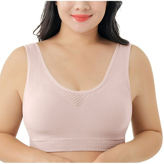 Plebaso Womens No Underwire Bras Push up Sports Bras Pullover Ladies Full Coverage Everyday Bralettes