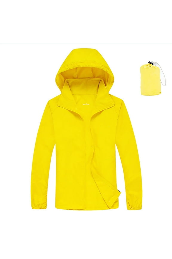 Womens Packable Raincoat Waterproof Lightweight Rain Jacket with Hood Windbreaker for Outdoor