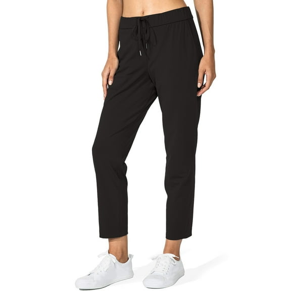Plebaso Womens Pants Ankle Length Casual Drawstring Pants Athletic Sports Lounge Joggers with Pockets