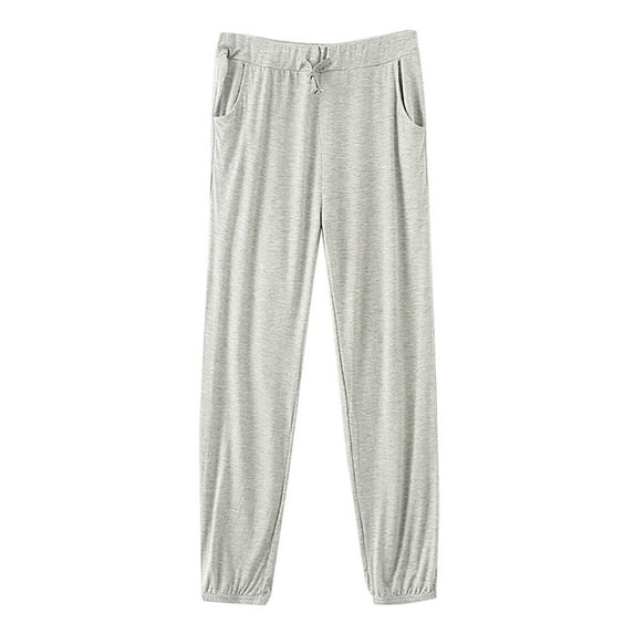 Plebaso Womens Pants Casual Solid Color Workout Out Leggings with Pockets Ladies Loose Sports Jogger Pants