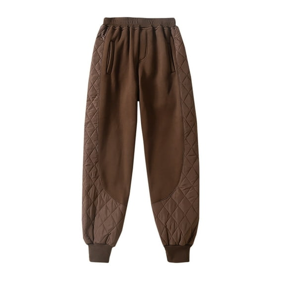 Plebaso Womens Pants Fall Winter Loose Zippered High Waisted Plush Thick Cotton Pants Ladies Casual Pants with Pockets