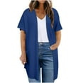 thumbnail image 1 of Plebaso Womens Plus Size Cardigan Short Sleeve Summer Cardigans Open Front Casual Blouses with Pockets, 1 of 7