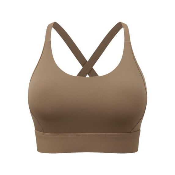 Plebaso Womens Sports Bras Padded Seamless Yoga Bras Stretch Full Coverage Everyday Workout Running Bras
