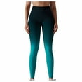 thumbnail image 1 of Plebaso Womens Stretch Yoga Leggings High Waist Gradient Color Sports Full Length Active Pants Quick-drying Running Pants, 1 of 7