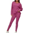 thumbnail image 1 of Plebaso Womens Sweatsuits Two Piece Long Sleeve Knit Tops and Leggings Lounge Suit Ladies Sportswear, 1 of 6