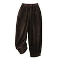thumbnail image 1 of Plebaso Womens Vintage Corduroy Pants Loose Solid Color Elastic Waist Straight-leg Pants Ladies Casual Pants with Pockets, 1 of 7