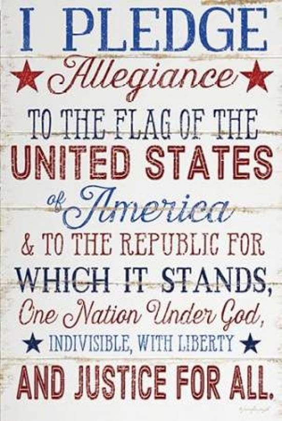 Pledge Allegiance Canvas Art - Jennifer Pugh (12 x 18)