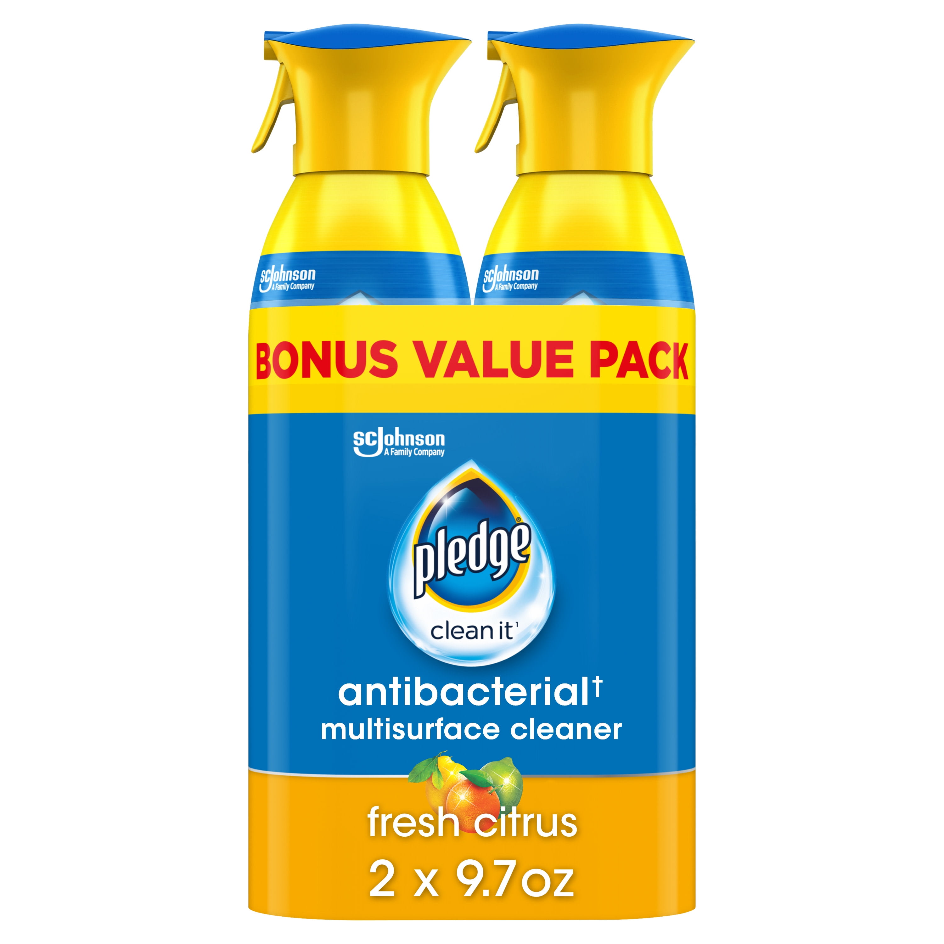 Pledge Antibacterial Multisurface Cleaner Spray, Fresh Citrus