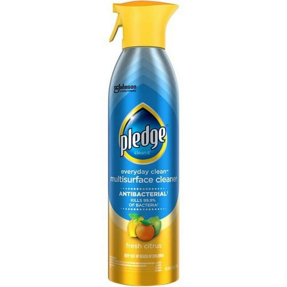 Pledge Antibacterial Multisurface Cleaner - Spray - Fresh Citrus Scent - 6 / Carton - Blue | Bundle of 2 Cartons