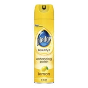 Pledge Beautify It Lemon Polish Spray - Removes Dust, Streak-Free - 1 Spray, 9.7 oz