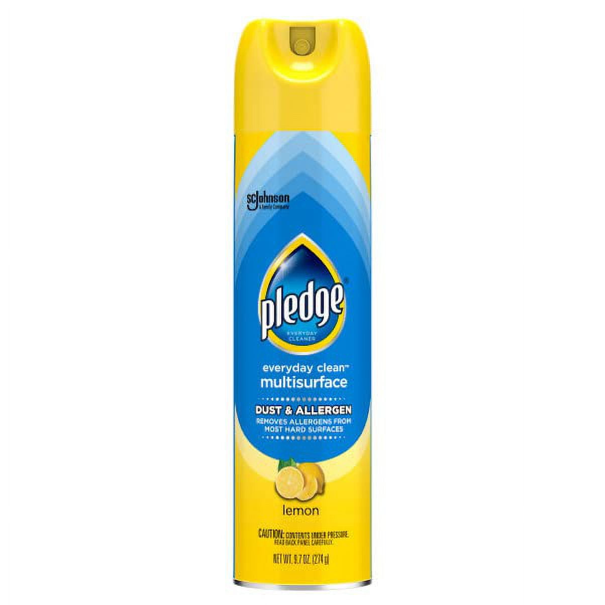 Pledge Clean It Dust & Allergen Multisurface Cleaner Spray, Lemon Scent ...