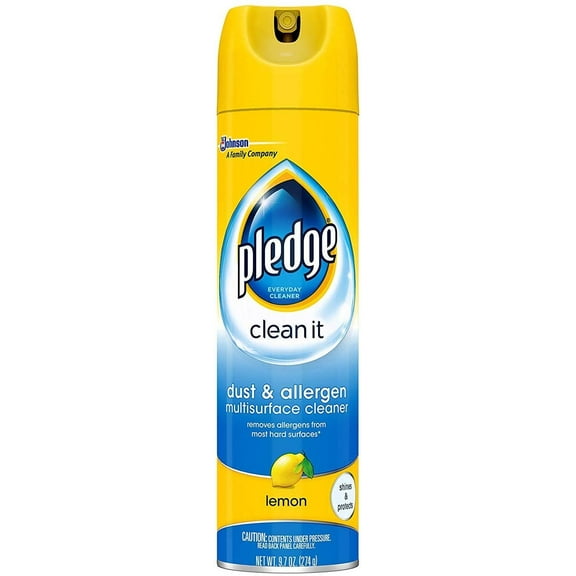 Pledge 77316 Dust & Allergen Furniture Polish, 9.7 Oz, Lemon, Each