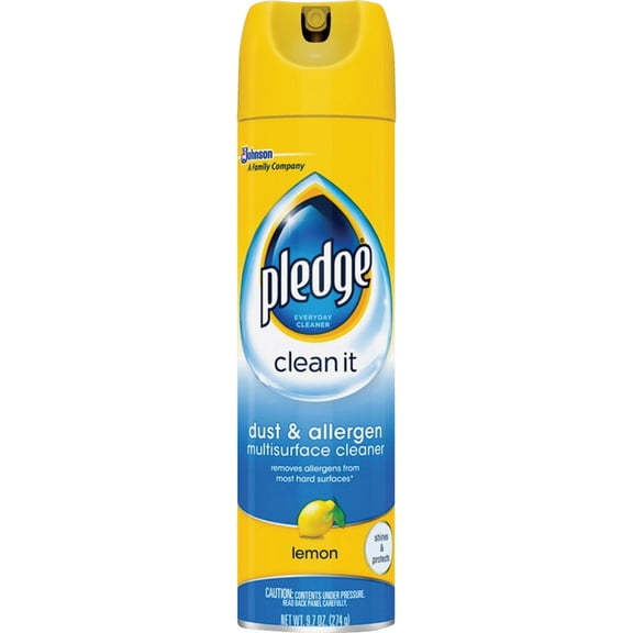 Pledge Furniture Polish Multisurface Cleaner - Scratch Cover, Lemon - Single, 9.7 oz