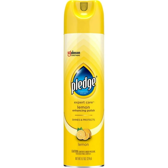 (6 pack) Pledge® Expert Care™, Wood Polish Shines and Protects, Lemon Enhancing, Aerosol, 9.7 oz.
