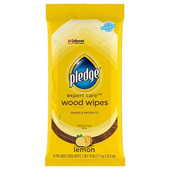 Pledge Expert Care Lemon Scent Wood Wipes (Pack of 2)