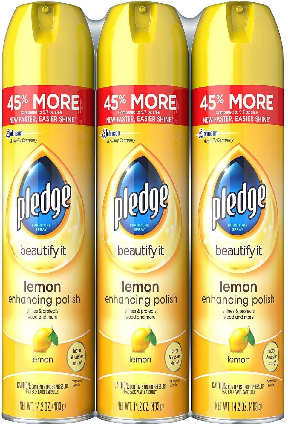 Pledge Furniture Spray, Lemon (14.2oz., 3pk.)
