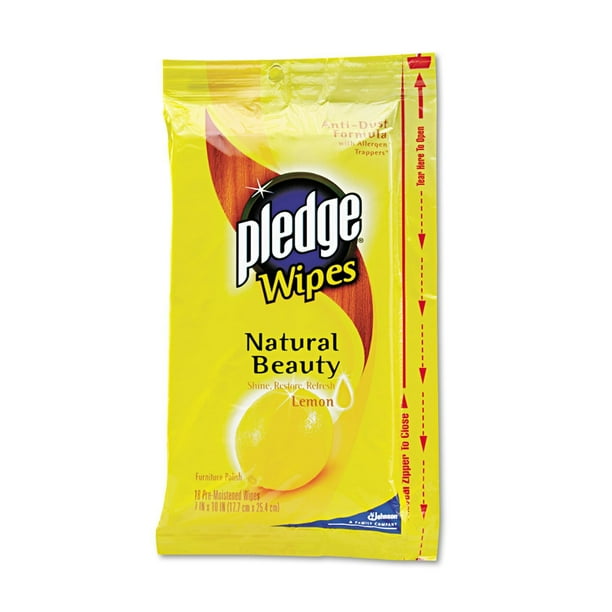 【高額売筋】 Pledge Supplies Business Walmart - Count 24 Wipes, Lemon 日用品