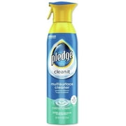 Pledge Multi Surface Everyday Cleaner Aerosol Spray, Rainshower 9.70 oz Pack of 5   Household & Commercial Use, Effective Formula