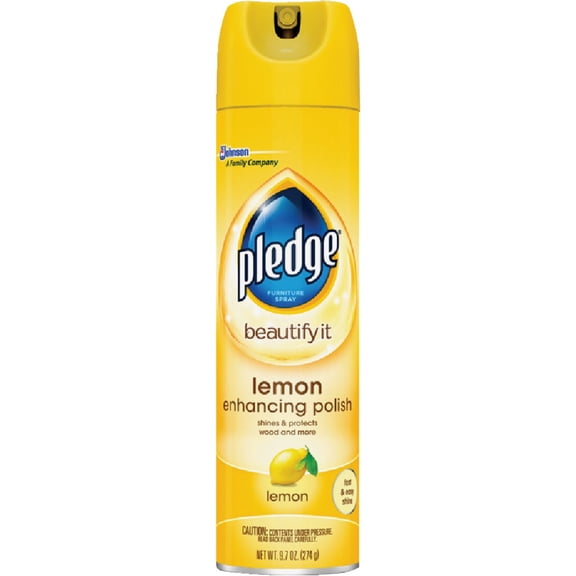 Pledge Multi-Surface Spray Furniture Polish, Orange Scent, 9.7 Ounce, 3 Pack