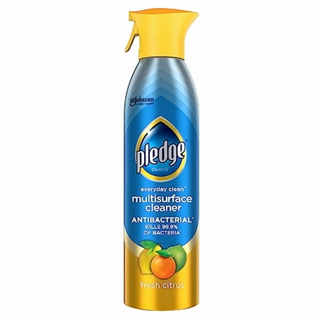 Pledge Multisurface Antibacterial Cleaner Aerosol Fresh Citrus 9.7 oz (Pack of 24)