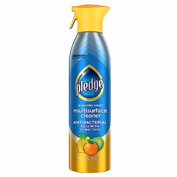 Pledge Multisurface Antibacterial Cleaner Aerosol Fresh Citrus 9.7 oz (Pack of 24)
