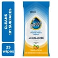 thumbnail image 1 of Pledge Multisurface Cleaning Wipes, pH Balanced, Fresh Citrus, 25 Count, 1 of 15