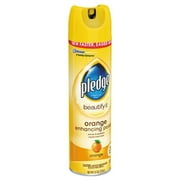 Pledge Furniture Polish Spray Orange Scent - Scratch Cover - 9.7 Oz Aerosol
