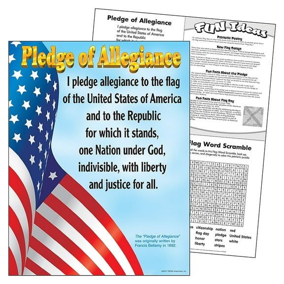 Pledge of Allegiance Learning Chart, 17" x 22"