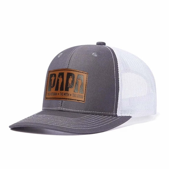 Pledge of Allegiance Letter leather label pattern, suitable for travel and casual outfits, breathable outdoor baseball cap for men, adjustable