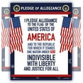 thumbnail image 1 of Pledge of Allegiance poster LAMINATED American flag print for classroom décor chart usa sign 15x20, 1 of 3