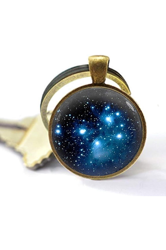 Pleiades Star Cluster Keychain Space Universe Keychain