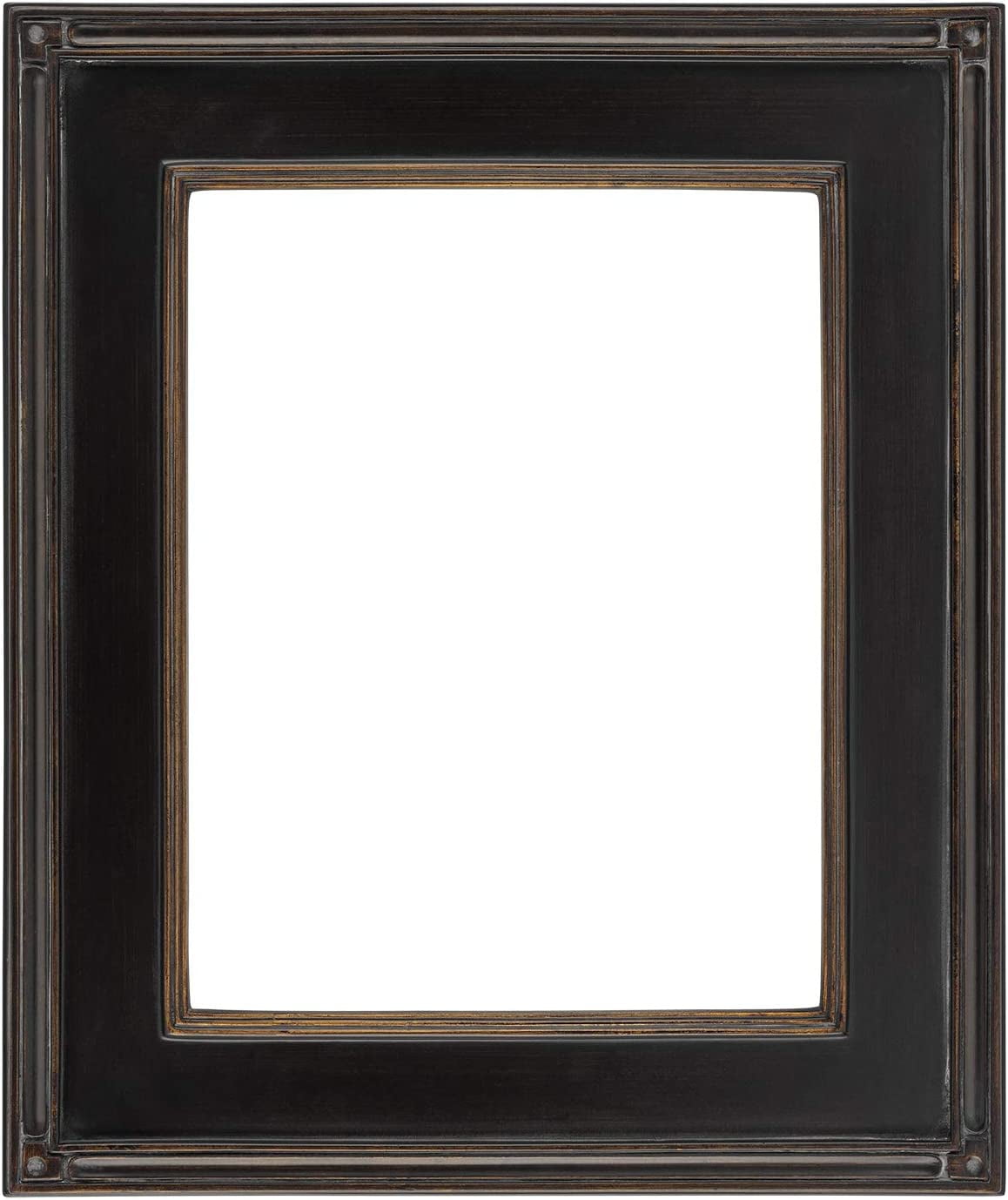 Creative Mark Plein Air Museum Collection Nouveau, cornice in legno massello con foglie, qualità museale, angolo chiuso, misura pronta 11x14 Nero/Oro