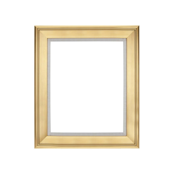 Creative Mark Elegant Plein Aire Gold Frame with Linen Liner, 14x18" Ornate Open Back Picture Frames, No Glass or Backing, Gessoed Wood, 2.75-inch Wide Moulding