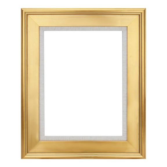 Creative Mark Elegant Plein Aire Gold Frame with Linen Liner, 18x24 Ornate Open Back Picture Frames, No Glass or Backing, Gessoed Wood, 2.75-inch Wide Moulding