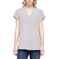thumbnail image 1 of Pleione Sleeveless Henley Blouse Print Shirt Ivory Dotted Balloon, X-Large, 1 of 5