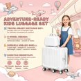 thumbnail image 1 of Plenkra 20 Inch Ride-On Luggage with Small Carry-On Suitcase, 6 Spinner Wheels & Retractable Handle, Hardshell Carry-On Suitcase for Smooth Rolling, Fun Scooter Suitcase for Travel, 1 of 7