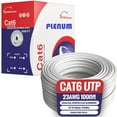 thumbnail image 1 of Cables Direct Online 1000FT CAT6 Plenum CMP Solid UTP Cable 550MHz Ethernet LAN 23AWG CCA (Copper Clad Aluminum) Bulk Pull Box, White, 1 of 9