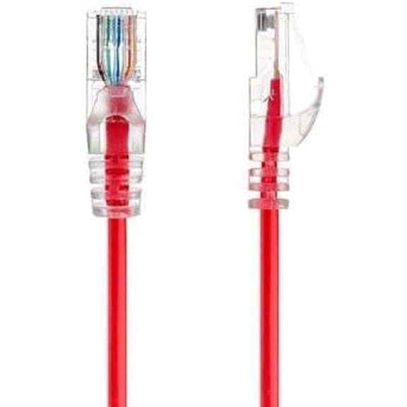PHATSAT Plenum Cat5e Ethernet Cable, 24AWG Solid Copper 4-Pair UTP, RJ45 Gold-Plated with Boots, CMP Rated, UL ETL, Made in USA (150 ft, Red)