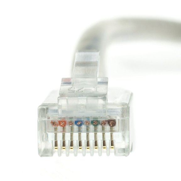 Plenum Cat5e Gray Ethernet Patch Cable, CMP, 24 AWG, Bootless, 5 foot