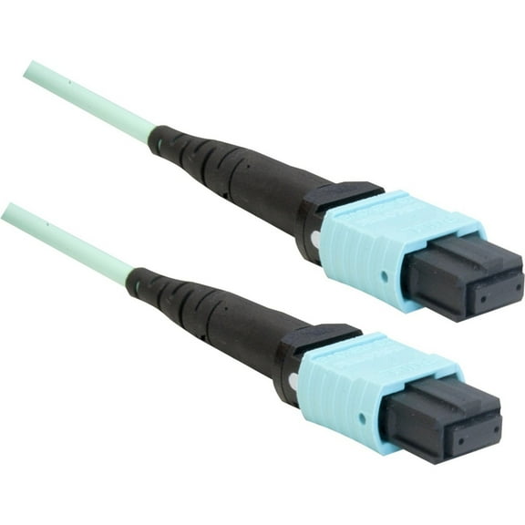 Plenum Fiber Optic Cable, Mtp - Mtp (Mpo), Multimode, Duplex, 12 Strand, 40 By 100 Gbps, 50 By 125, 1 Meter (3.3 Foot)