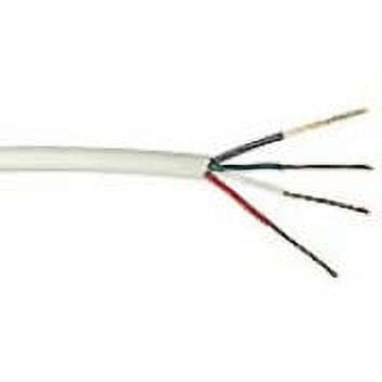 Plenum Speaker Cable, White, Pure Copper, 14/2 (14 AWG 2 Conductor), 19 Strand / 0.373mm, CMP, Spool, 1000 foot