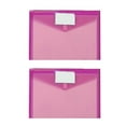 thumbnail image 1 of Plertrvy 2 Pack Plastic Envelopes Poly Envelopes Sooez Clear Document Folders Us Letter A4 Size File Envelopes With Label Pocket & Snap Button For Organization Assorted, Pencil Case Clearance on Sale, 1 of 8