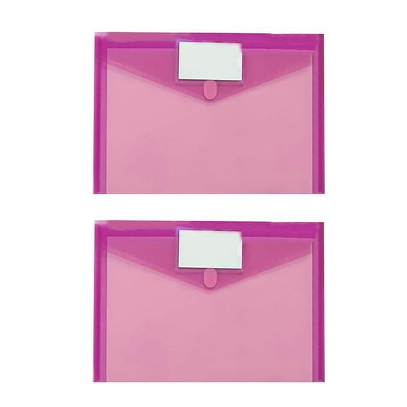 Plertrvy 2 Pack Plastic Envelopes Poly Envelopes Sooez Clear Document Folders Us Letter A4 Size File Envelopes With Label Pocket & Snap Button For Organization Assorted, Pencil Case Clearance on Sale