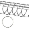 thumbnail image 1 of Plertrvy 24Pcs Shower Curtain Rings Rustproof Decorative Shower Curtain Hooks Metal Round Shower Ring Hooks for Bathroom Shower Rod 2 Inch Silver [Order Note: 24 Pieces Per Bag] Curtain Ring, 1 of 8