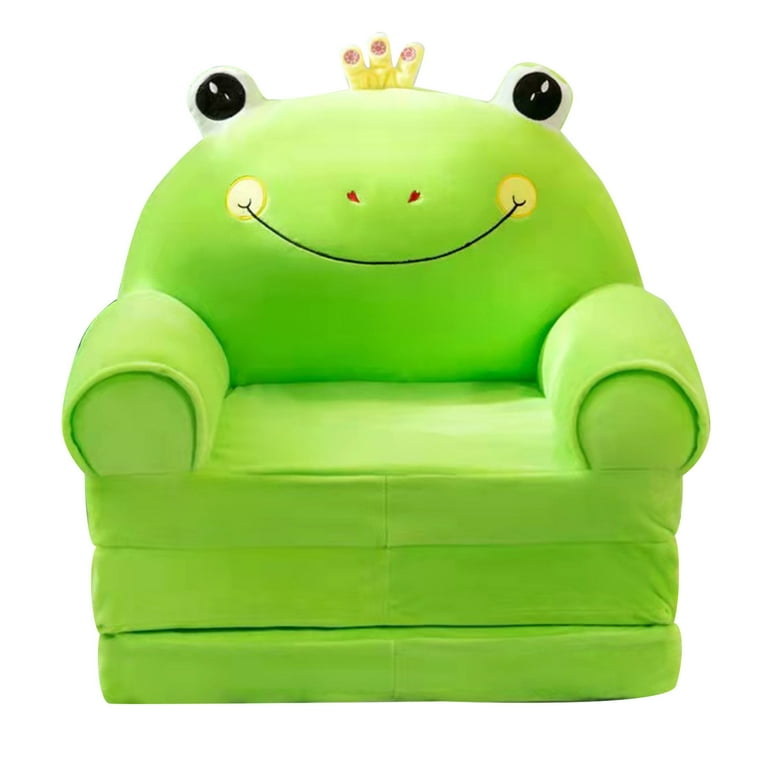 Plertrvy Cartoon Baby Children s Three Layer Foldable Two In One Sofa Lazy Chair Stool Without Liner Filling Frog Prince B Polyester Cushion Big Sale Walmart