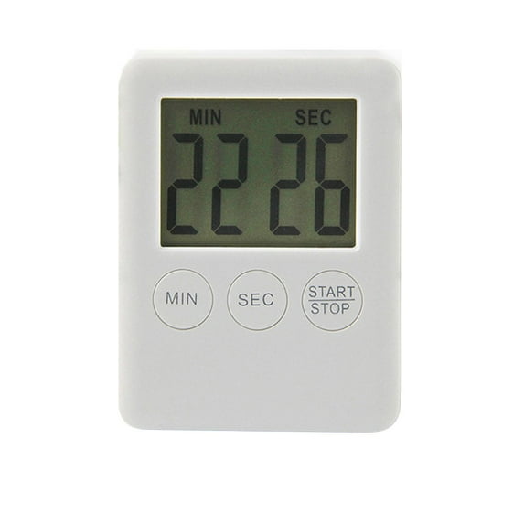 Plertrvy Clearance Digital Timer Reminder Alarm Lcd Cooking Clock Kitchen Large Count-Down Up Loud Mini Timer White, 2001(White@0530)